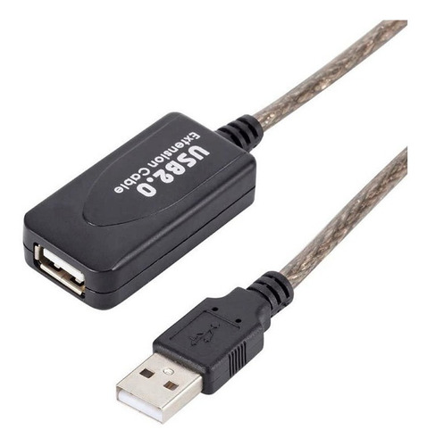 Imagen 2 de 4 de Cable Extension Usb Activo 10m Metros Blindado Recubierto