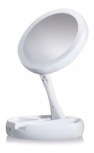 El espejo LED de mesa de maquillaje amplía considerablemente el color del marco blanco