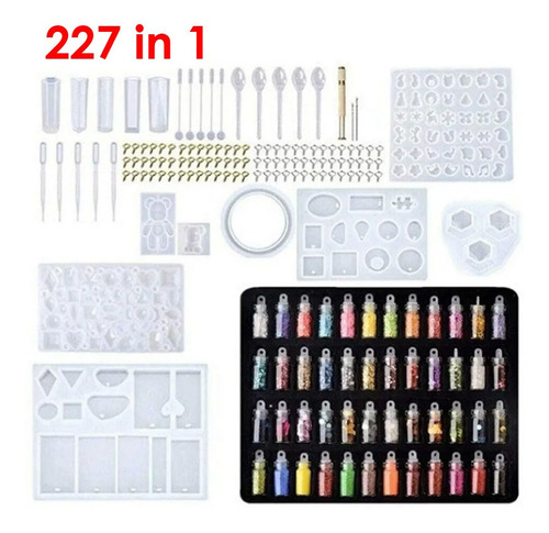 277 Piezas De Resina Para Joyas, Kit De Pegamento De Cristal