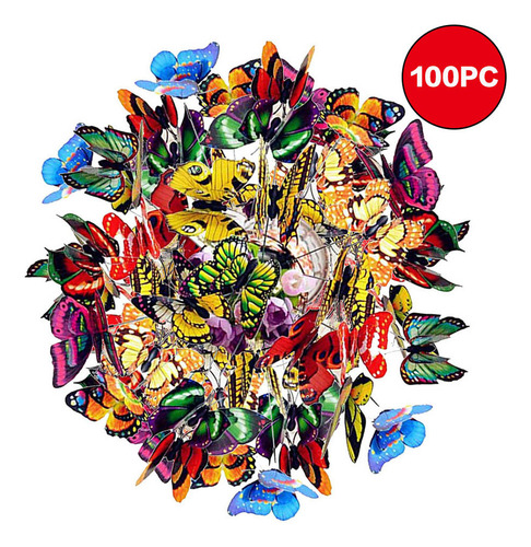 100 Piezas De Coloridas Estacas Para Jardín, Diseño De Marip