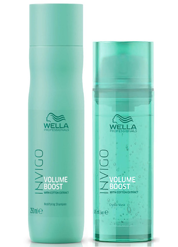 Kit Wella Invigo Volume Boost Shampoo 250ml E Máscara 145ml