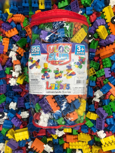 Imagem 5 de 8 de Blocos De Montar 350 Peças Infantil Encaixar