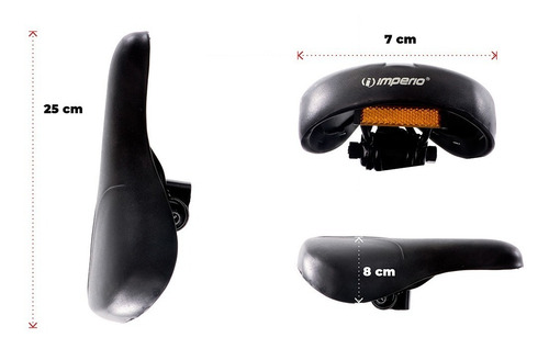 Asiento Para Bicicleta Juvenil Acojinado Negro