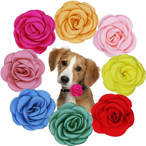 Juhao Collar Para Perro Con Flores, Pajarita Para Mascotas, 