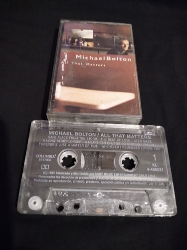 Cassette Michael Bolton  All That Matters 