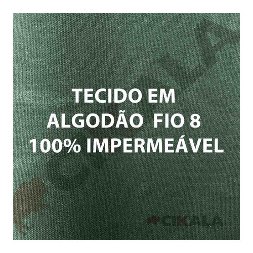 Imagem 4 de 6 de 3 Mts Encerado Algodão Verde Tipo Militar Impermeável Fio 8