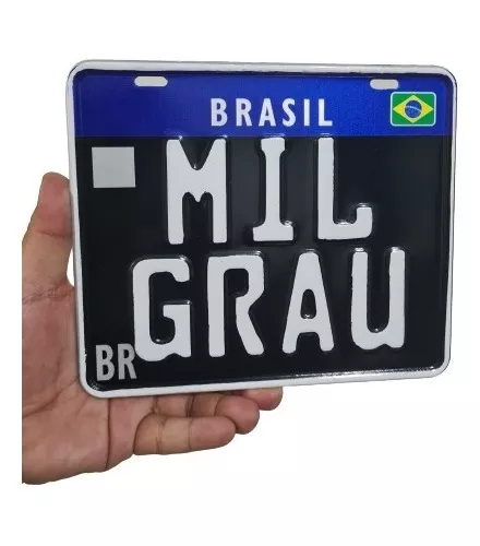 Placa decorativa - Moto Grau