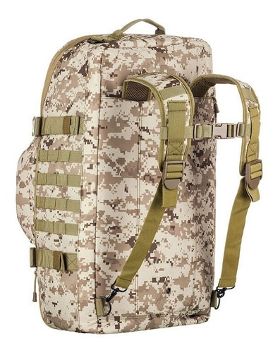 Mala Mochila Tática Camuflada Expedition Invictus 70 Litros Cor Digital Deserto