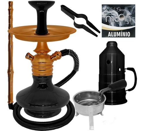 Narguile Completo Mini Monster Mangueira Anti Chamas Barato
