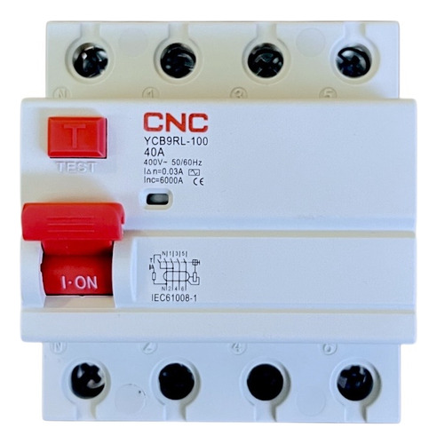 Interruptor Diferencial 4p 40a 30ma 6ka Sec Trifasico Cnc