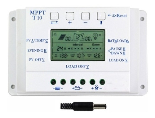 Regulador Controlador Solar Mppt 10 A 12-24 V Pv 48v Serie T