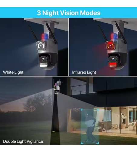 Camara Vigilancia Exterior Hogar Wifi 4k Con I.a Gris Oscuro
