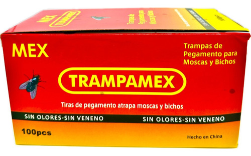 1000 Trampas De Pegamento Atrapa Moscas Pegamoscas Trampamex