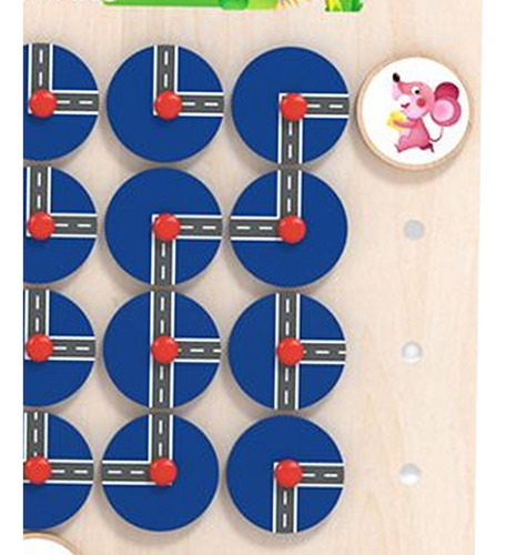 Maze Board Toy Balance Hand Eye Madera Para El Hogar Niños