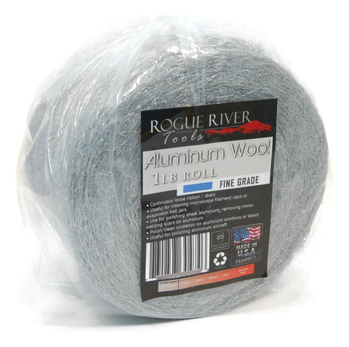 Rogue River Heramienta Aluminio  1lb Rollo Lana Fina