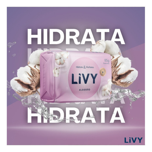 Sabonete Livy Algodão 6 Barras De 85gr