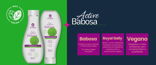 Kit 8 Condicionadores Active Babosa Afrodite Capim E Limão