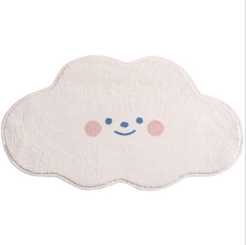 Pack 2 Alfombra Estrella Peluda Shaggy 80cm Bajada De Cama