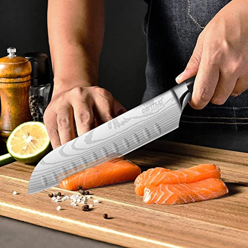 Juego De 5 De Chef Profesional, Cuchillo De Acero Ino...