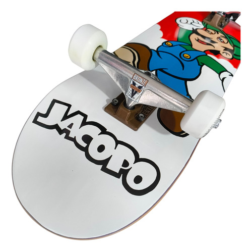 Patineta Profesional Completa. Baker Skateboard 8.25in Blanco Negro