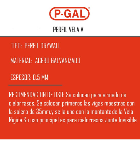 Perfil Vela Para Cielo Raso Durlock Tira X 2mts