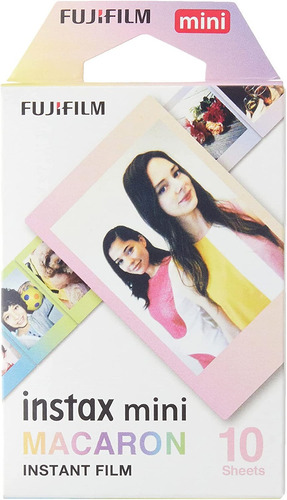 10 X Fujifilm Cartucho Instax Mini Película Macaron De Cine