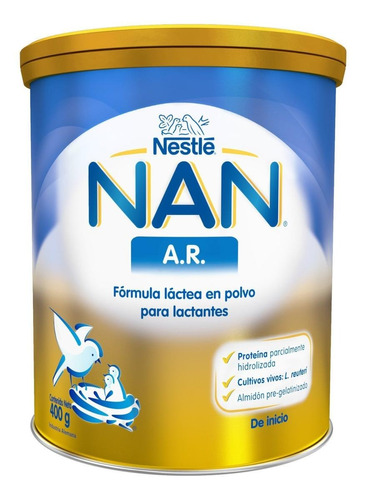 Leche De Fórmula En Polvo Nestle Nan A.r Lata X 400gr
