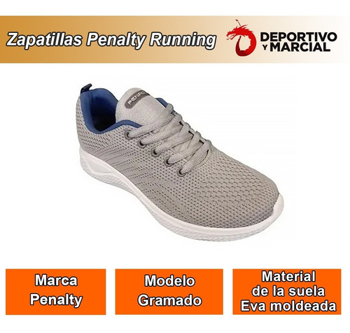 Imagen 2 de 10 de Zapatillas Penalty Rio Running Correr Original Urbano Verde