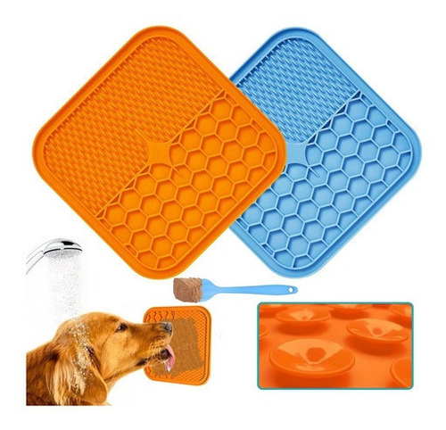 Plato Comedero Lamer Perro Cachorro 15x15cm.  Lick Mat