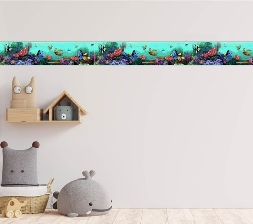 Cenefas De Colores Acuario Nemo 10mt X 10cm