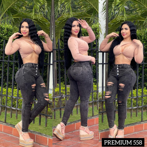 Imagen 4 de 10 de Studio Jeans Pantalon De Dama Levanta Cola Moda Colombiana