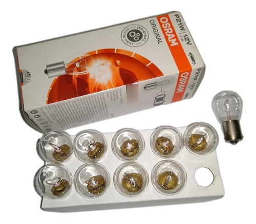 Lámpara Osram 12v 21w 7506 P21w 1 Polo Pata Pareja X10 Unid