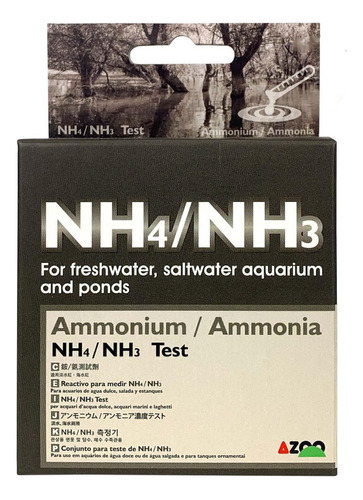Medidor Test Amonia Nh4 Nh3 Azoo Para Acuario Dulce Y Salado