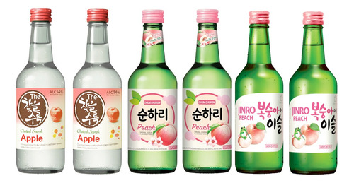  Soju Jinro, Chateul Soon Sabores Mixtos 6 Pzas 360ml C/u