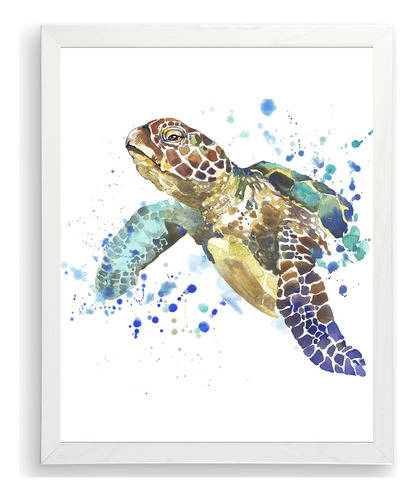 Impresión De Arte De Tortuga Marina  Sin Marco  8x10 |...