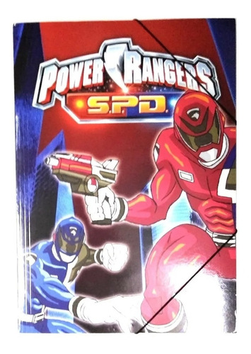 Carpeta 3 Solapas Con Elástico Power Rangers Spd