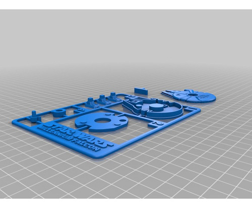 Imagen 4 de 4 de Kit Halcón Milenario Star Wars Para Armar Impresión 3d