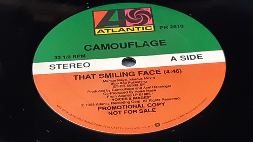 Camouflage That Smiling Face Vinilo Maxi Promo Usa 1988 Raro