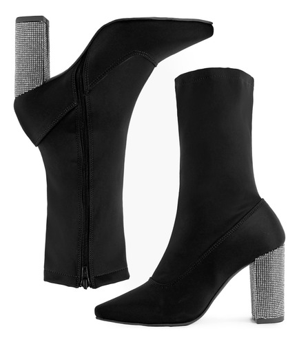 Botines Mujer Botas Tacon Casual Elegante Acabado Artesanal