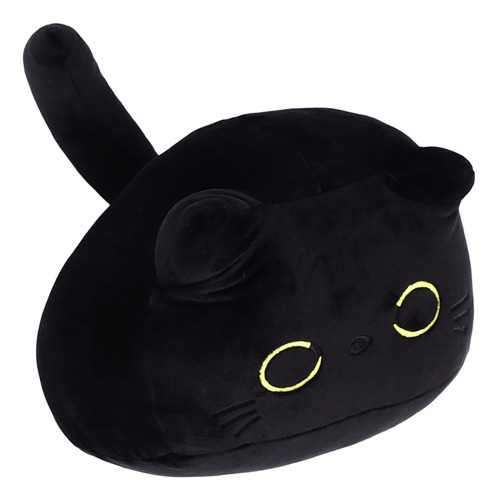 Almohadas De Peluche Con Forma De Gato Negro, Bonitos Ojos G