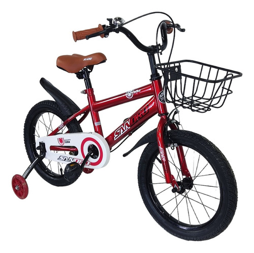 Bicicleta Aro 16 Niño Rojo Metalizada