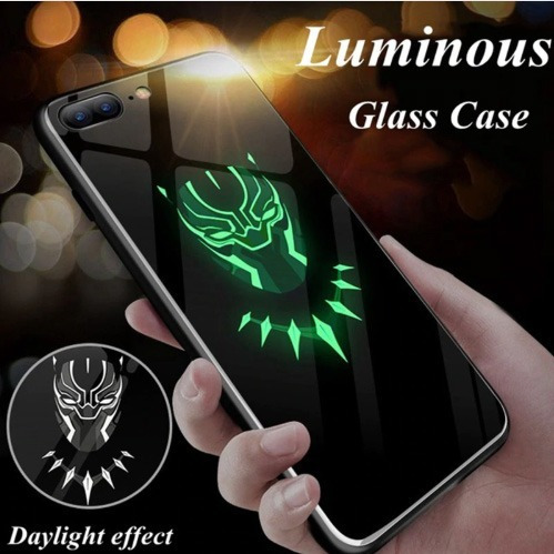 Case Glass Funda Avengers Luminoso Para iPhone XS Max Marvel