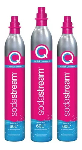 Pack 3 Cilindros Co2 Rosa Sodastream