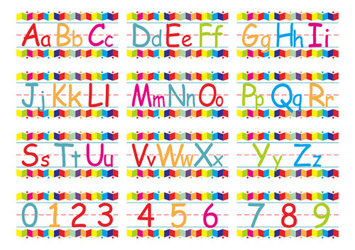 Set De Adhesivos De Pared Con Alfabeto Y Números Para Niños