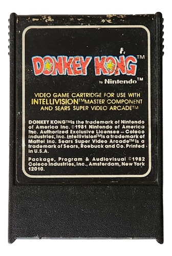 Cartucho Donkey Kong Nintendo Intellivision  Vintage 1982
