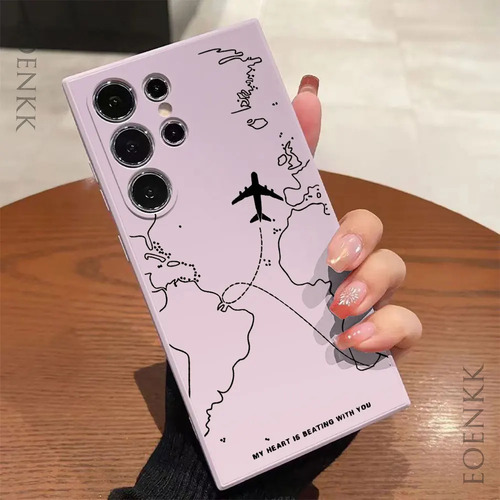 Funda De Gel De Silicona Para Samsung Galaxy Airplane Route