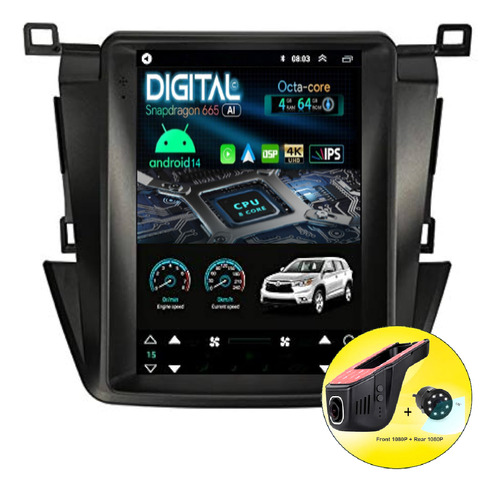 Radio Android Tesla Toyota Rav4 2013/18