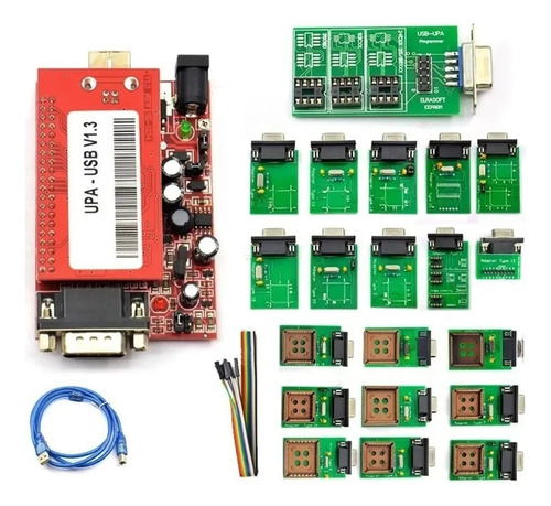 Programador Upa Usb V1.3 Kit 20 Adaptadores Electronica