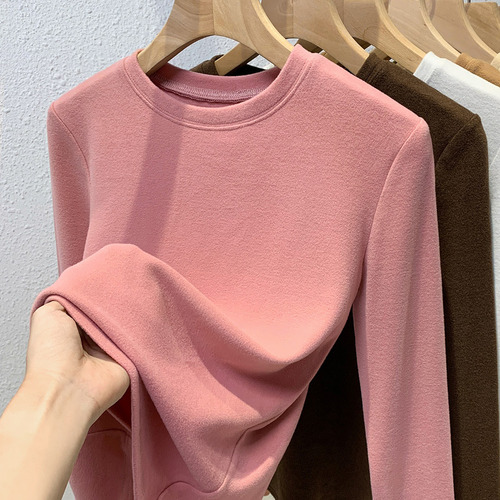 Suéter Tipo Camisa De Doble Cara, Básico, Cuello Redondo, Ce