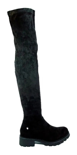 Imagen 2 de 9 de Bota Lady Stork Mujer Dafne Caña Alta Gamuza Livianas